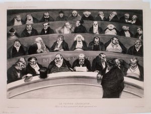 Den lagstiftande magen av Honoré Daumier