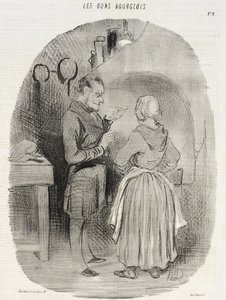 De goda borgarna (första serien tryck) av Honoré Daumier