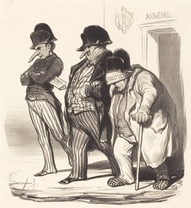 De napoleonska tidningarna lämnar nationalförsamlingen... av Honoré Daumier