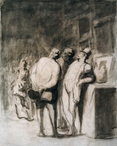 De tre finsmakarna. Teckning av Honore Daumier (1808-1879), fransk konst, 1800-talsrealism. Art Institute of Chicago (USA). av Honoré Daumier