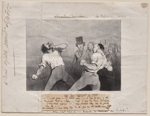 Lektion i förståelse 1843 av Honoré Daumier