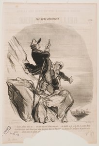 Låt oss komma härifrån, vägvisare, låt oss gå. av Honoré Daumier