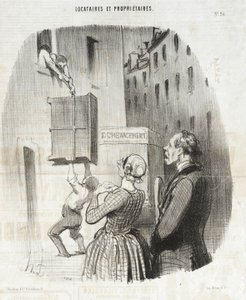 Nattugglor till hyresgäster av Honoré Daumier
