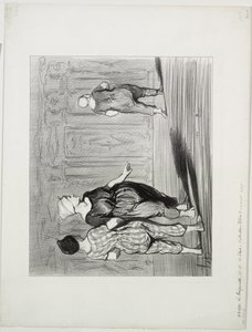The Bathers, skylt 15: Det är henne igen, ett vackert mode, Madame Coquardeau! av Honoré Daumier