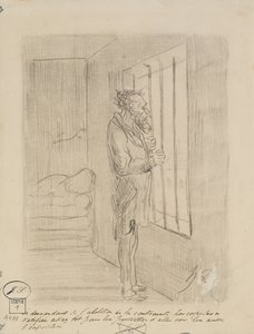 Man bakom lås och bom av Honoré Daumier