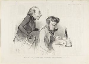 Min käre vän, jag kommer utan ceremonier för att bjuda dig på middag av Honoré Daumier