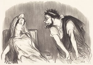 Oidipus av Honoré Daumier
