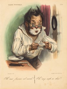 Åh! Min fru är död! av Honoré Daumier