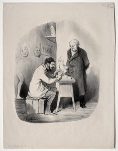 The Artists, skylt 2: Du måste modellera mig på det här sättet en dag av Honoré Daumier
