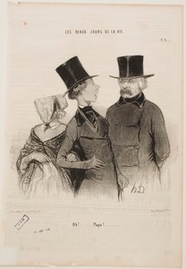 Hoppsan... Pappa!... av Honoré Daumier