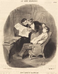När tidningen är alldeles för intressant av Honoré Daumier