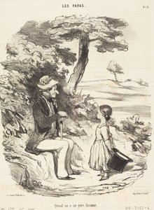 När man har en skämtsam far av Honoré Daumier