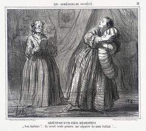 Repetition av ett drama av Honoré Daumier