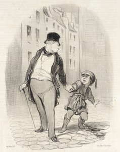 Om du inte kommer snabbare än så till skolan av Honoré Daumier