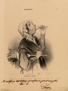 Silhuetter nr 4: Städskan. - Så kallad genom antifras... av Honoré Daumier