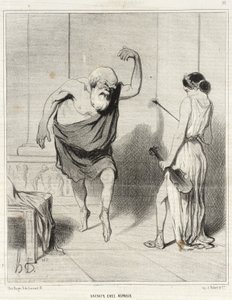 Sokrates hos Aspasia av Honoré Daumier