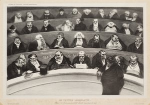 Den lagstiftande magen (Le ventre législatif) av Honoré Daumier