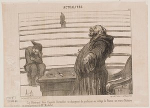 Den vördnadsvärde fadern av kapucinorden av Honoré Daumier