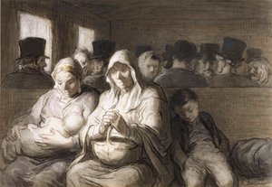 Tredje klassens vagn av Honoré Daumier