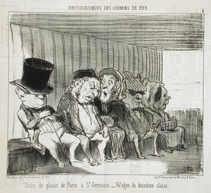 Nöjeståg från Paris till Saint-Germain... av Honoré Daumier
