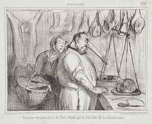 Parisiska slaktares sorg... av Honoré Daumier