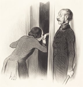 En mycket glad älskare av Honoré Daumier