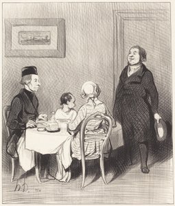 En vän är en krokodil... av Honoré Daumier