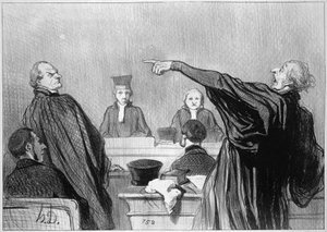 En hoppfull advokat av Honoré Daumier