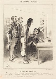 En man som räddades mot sin vilja av Honoré Daumier