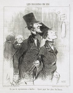 En dag med välgörenhetsföreställning! av Honoré Daumier