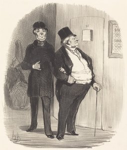 En kväll till ära för en välgörenhetsföreställning... av Honoré Daumier