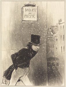 En man som inte har koll på sina affärer av Honoré Daumier