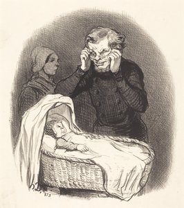 En lycklig pappa av Honoré Daumier