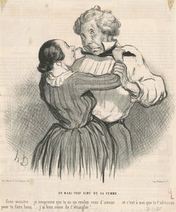 En man för älskad av sin fru av Honoré Daumier