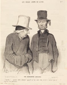 Ett trevligt möte av Honoré Daumier