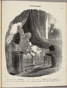 Kan du vara tyst med dina kuckeliku... av Honoré Daumier