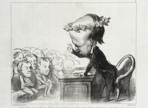 Victor Hugo i ett tal i tre punkter... av Honoré Daumier