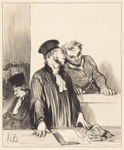 Här kommer åklagarmyndigheten och berättar saker för er… som är obehagliga… av Honoré Daumier