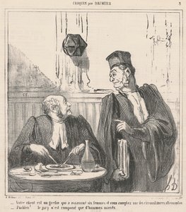 Er klient är en skurk ... av Honoré Daumier