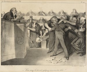 Ni har ordet, förklara er, ni är fria! av Honoré Daumier