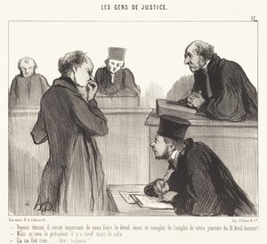 Att se vittnen skulle vara viktigt att... av Honoré Daumier