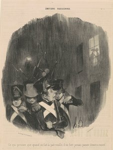 vilket bevisar att när vi...patrullerar... av Honoré Daumier