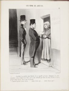 ...och talande till sin sålunda förklarade portvakt... av Honoré Daumier