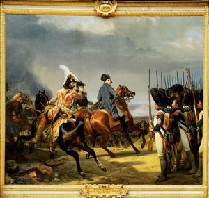 Slaget vid Jena, vunnet av kejsar Napoleon I den 14 oktober 1806 ...