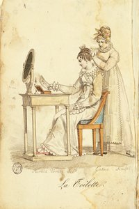 Toalett, från "Almanach des Modes"