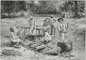 A Southern Barbecue, illustration från 