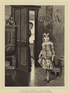 Min första sittning, en blyg Sitter av Horace Henry Cauty