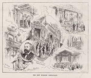 The New Holborn Restaurant (gravyr) av Horace Morehen