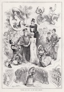 "Virginia och Paul" på Gaiety Theatre (gravyr) av Horace Morehen