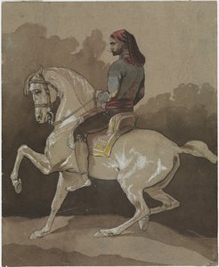 Arab till häst av Emile Jean Horace Vernet